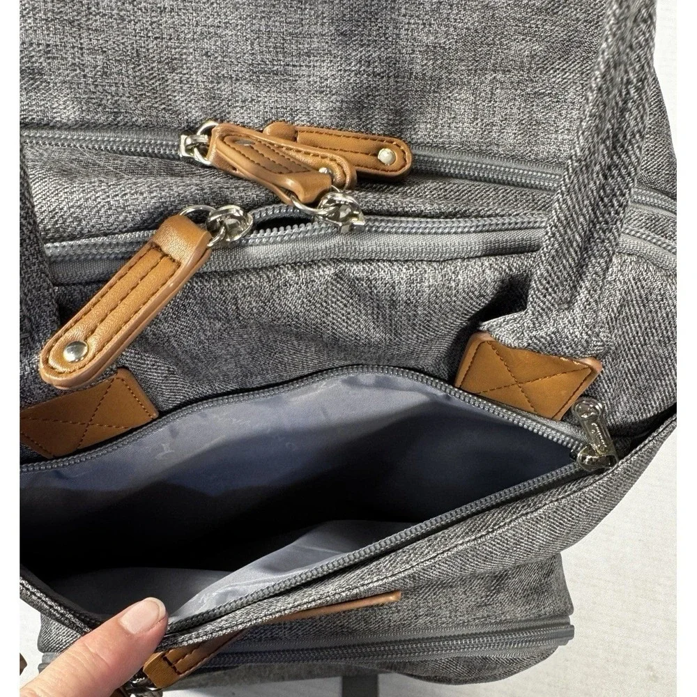 Ruvalino YW168 Diaper Bag Backpack Grey Heather Travel Multi-Pocket‎ Unisex